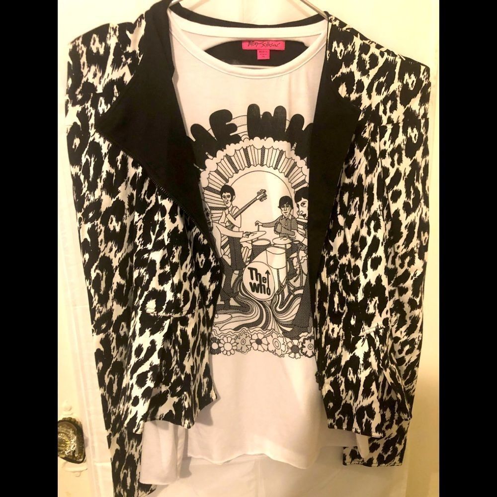 **The Who** white sleeveless top with back detail.